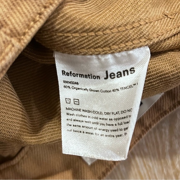 🆕 Reformation Marine Jeans in Butterscotch - Picture 9 of 9